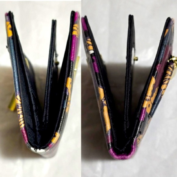 Time and Tru Small Floral & Butterfly Two-Fold Coin Holder Wallet Cute & Compact - Picture 2 of 6